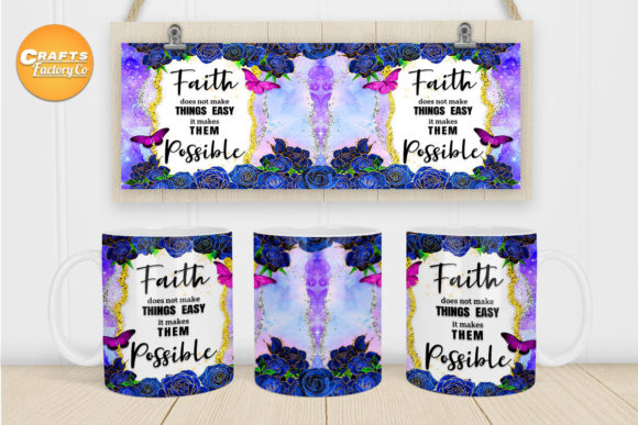 Christian Bible Verse Mug Graphics for Branding & Crafts