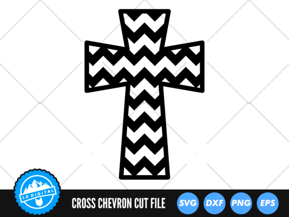 Christian Cross Chevron Religious SVG for Crafts & Graphics