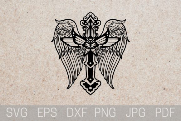 Christian Cross SVG Butterfly for Crafts & Graphics