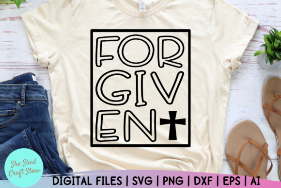 Forgiven Svg: Christian Graphics for Faith Crafts