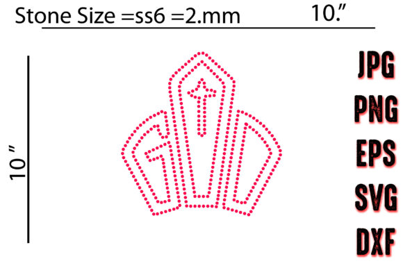 Jesus Rhinestone Graphics & Print Templates