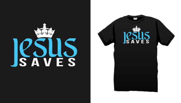 Jesus Saves- Crown Vector Graphics & Print Templates