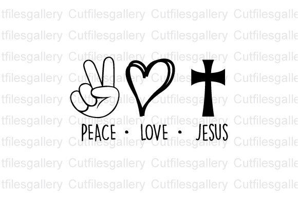 Peace Love Jesus SVG: A Graphics Asset for Crafts & Branding
